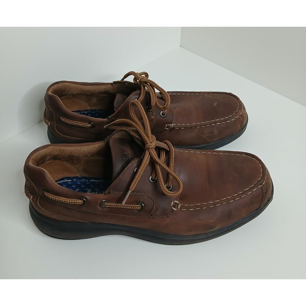 Florsheim Men’s Bayside STEEL TOE Work Shoes Sz 8 D Leather FS2326